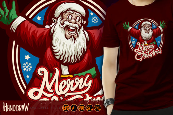 A Business Review of the Smiley Santa Face Merry Christmas Graphic