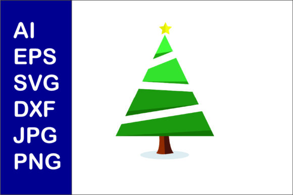 A Christmas Tree Flat Illustration for Professional Graphics