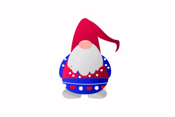 A Festive Gnome Vector for Crafting and Graphics