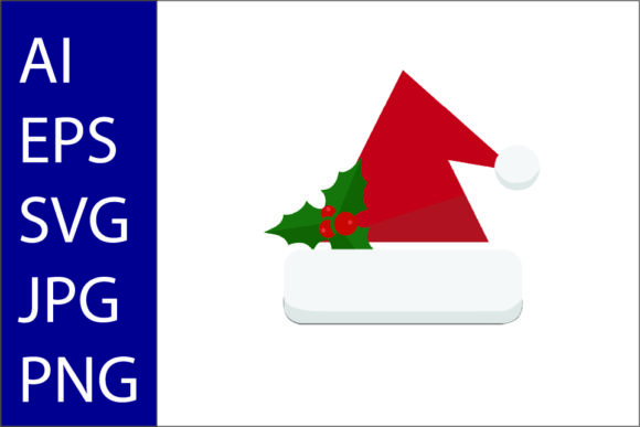 A Festive Graphic Asset: Santa Hat & Mistletoe Illustration