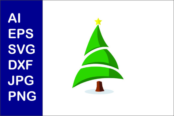 A Flat Christmas Tree for Holiday Graphics and Illustrations