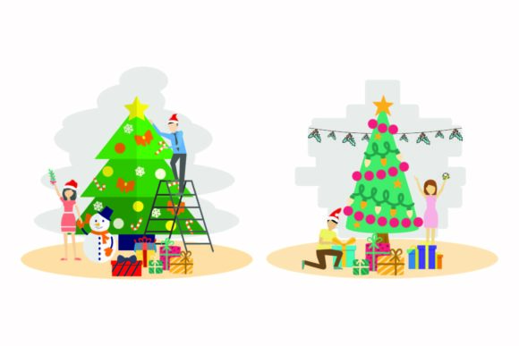 Christmas Bright Decoration Illustration: A Festive Graphics Asset