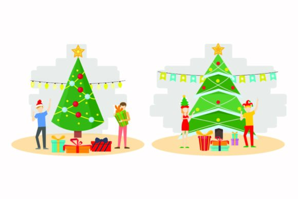 Christmas Decoration Festive Vector Set: Perfect for Creative Graphics