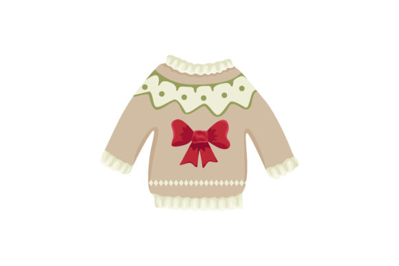 Christmas Grey Sweater and Ribbon Embroidery
