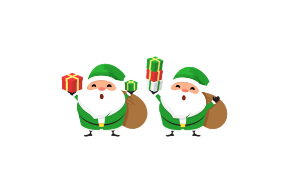 Christmas Santa Character Vector Set 23: Perfect for Holiday Graphics