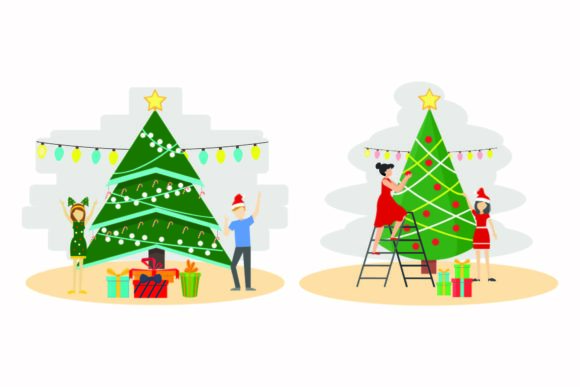 Christmas Winter Tree Illustration Set: A Graphics Review