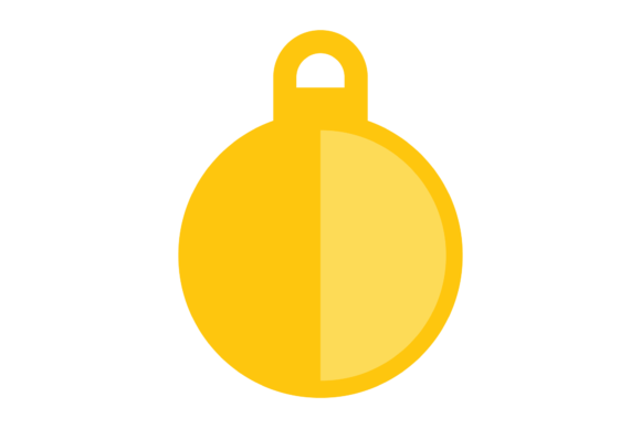 Crafting a Yellow Flat Christmas Bulb for Seasonal Graphics