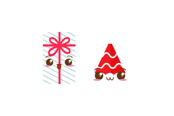 Cute Gift Hat Christmas Vector Graphics for Creators