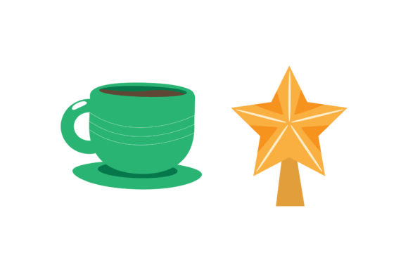 Drink and Tree Topper Christmas Set: A Versatile Graphics Asset