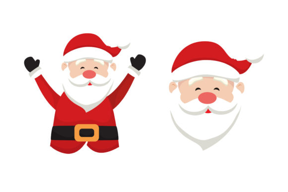 Santa's Head Christmas Set: A Festive Embroidery Design
