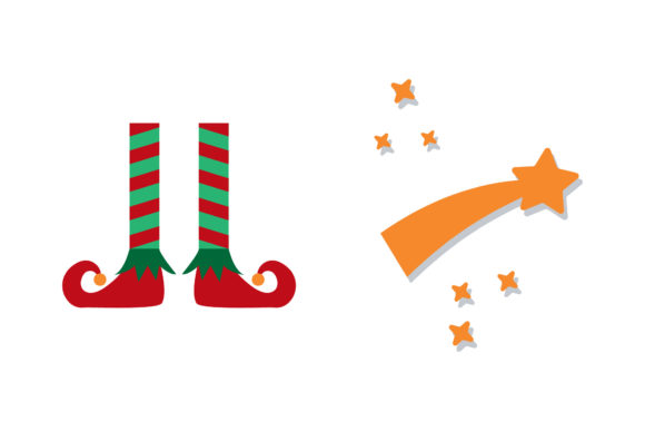 Shoes and Star Christmas Graphics for Holiday Illustrations