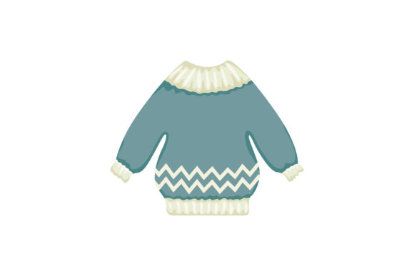 Sweet Blue Christmas Sweater: A Festive Graphic for Publishers