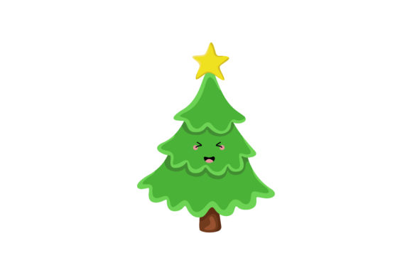 The Kawaii Christmas Tree Star: Graphics for Festive Brands