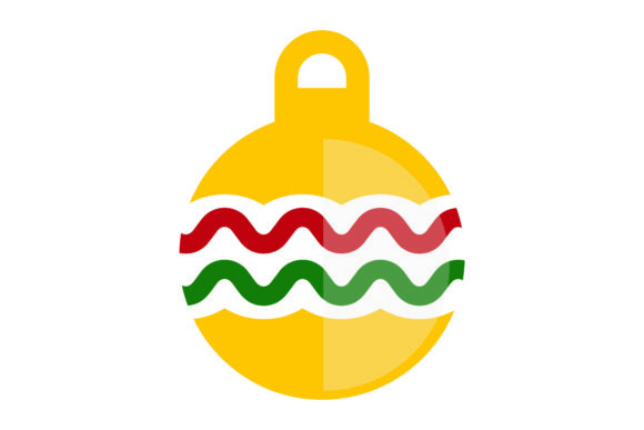 Yellow Christmas Bulb Graphics for Editorial & Illustrations